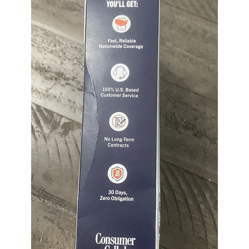 Iris Easy Flip Consumer Cellular Flip Phone 2.8